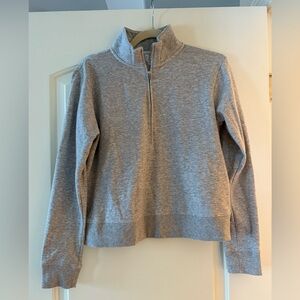 Travis Mathew Cropped Light Gray Women's Quarter-Zip